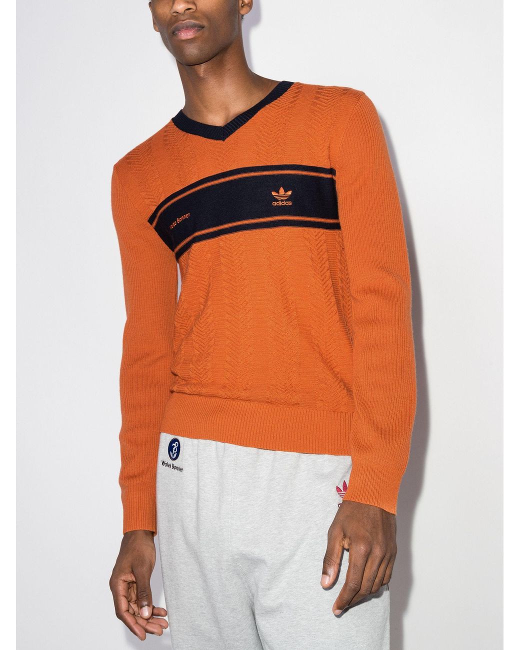 adidas X Wales Bonner Knitted Long Sleeve T-shirt in Orange for Men | Lyst