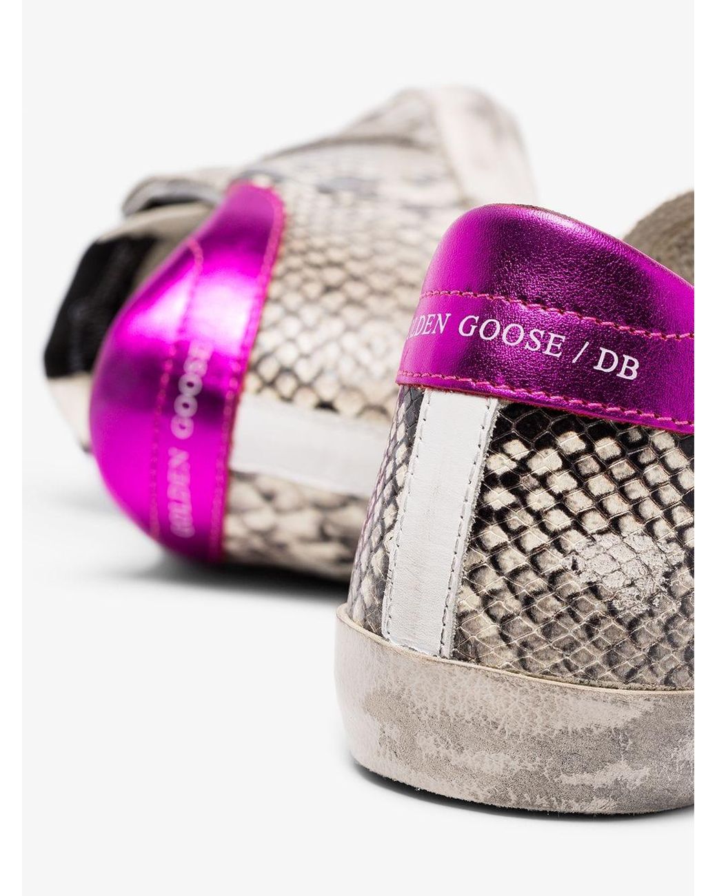 golden goose snake print sneakers