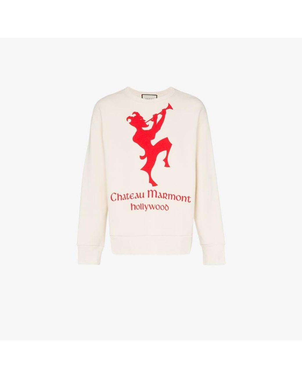 Gucci Sweatshirt With Chateau Marmont Print in White for Men Lyst UK