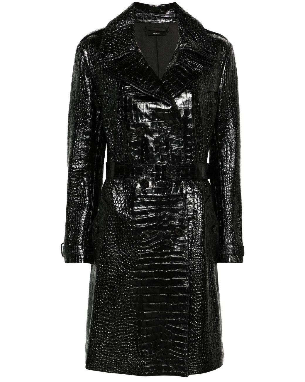 ジャケット・アウター Crocodile trench coat HZCX FASHION Mens Single Breasted Trench Coats Long Belted
