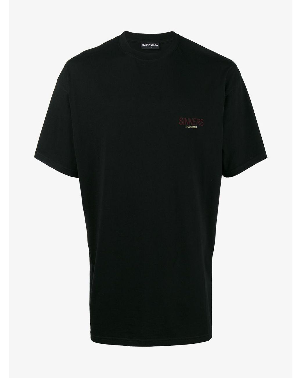 Balenciaga Cotton Sinners T-shirt in Black for Men | Lyst