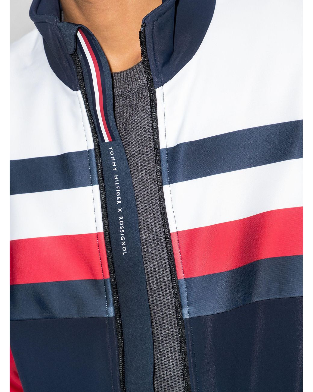 Rossignol X Tommy Hilfiger Navy Global Stripe Softshell Jacket in Blue for  Men | Lyst