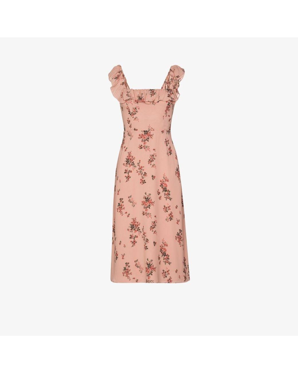 reformation pink floral dress