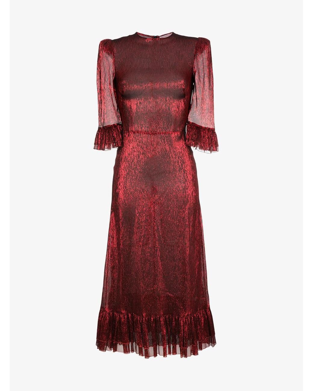 The Vampire's Wife Metallic Falconetti Dress in Red | Lyst Australia