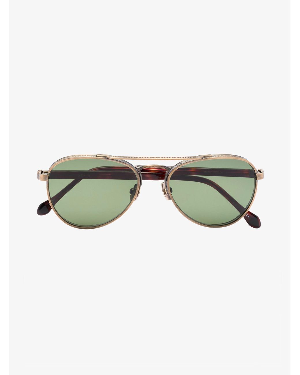 Matsuda Brown M3116 Aviator-style Sunglasses in Green for Men | Lyst