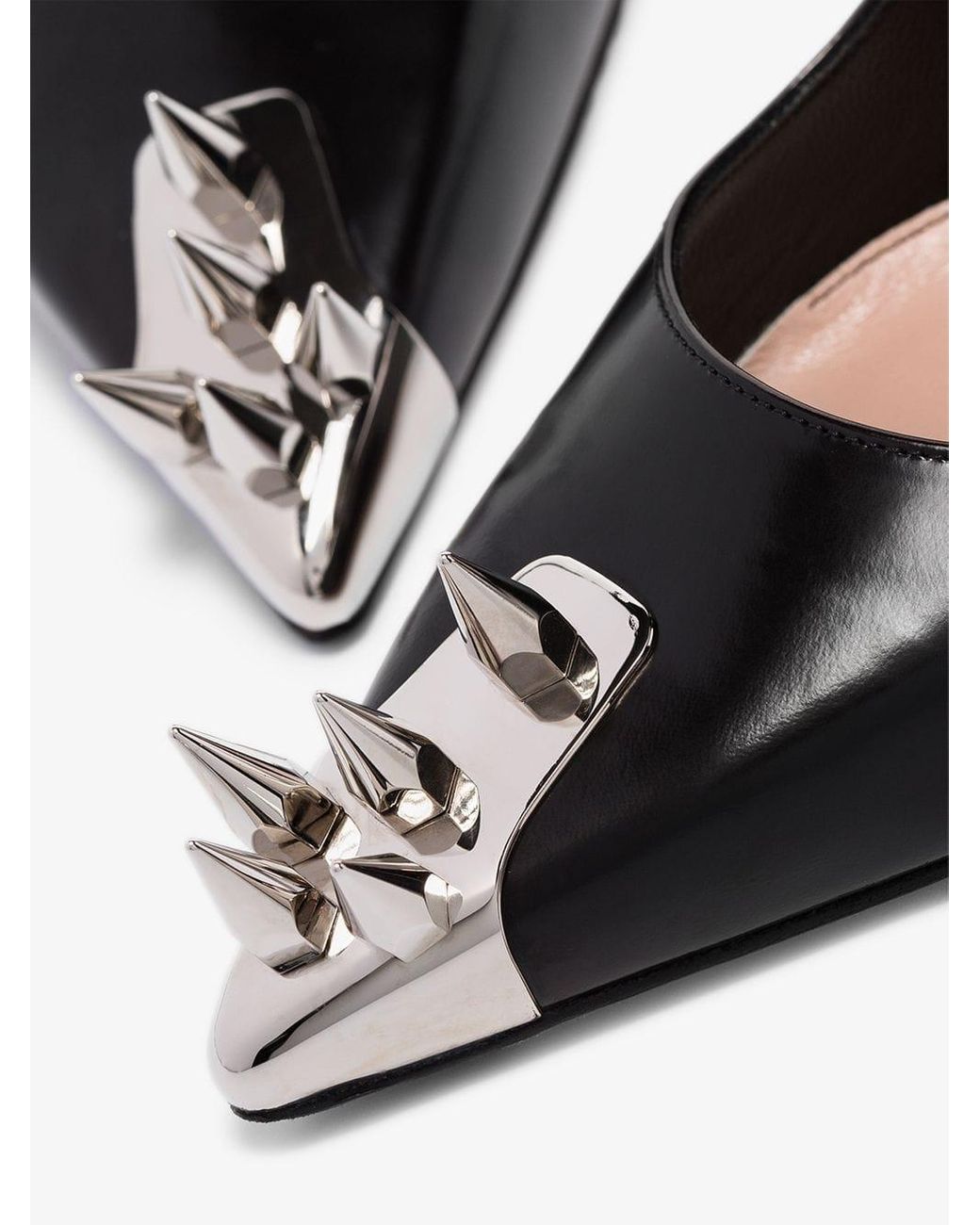 ALEXANDER MCQUEEN Punk embellished patent-leather pumps