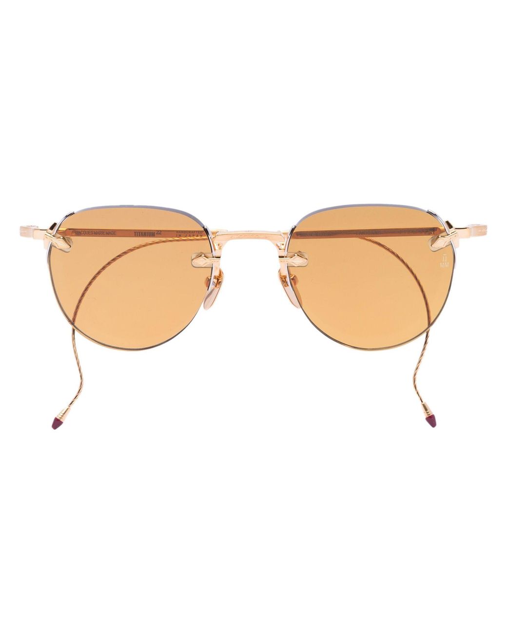Jacques Marie Mage Goldtone El Dorado Round Sunglasses in Natural for Men Lyst
