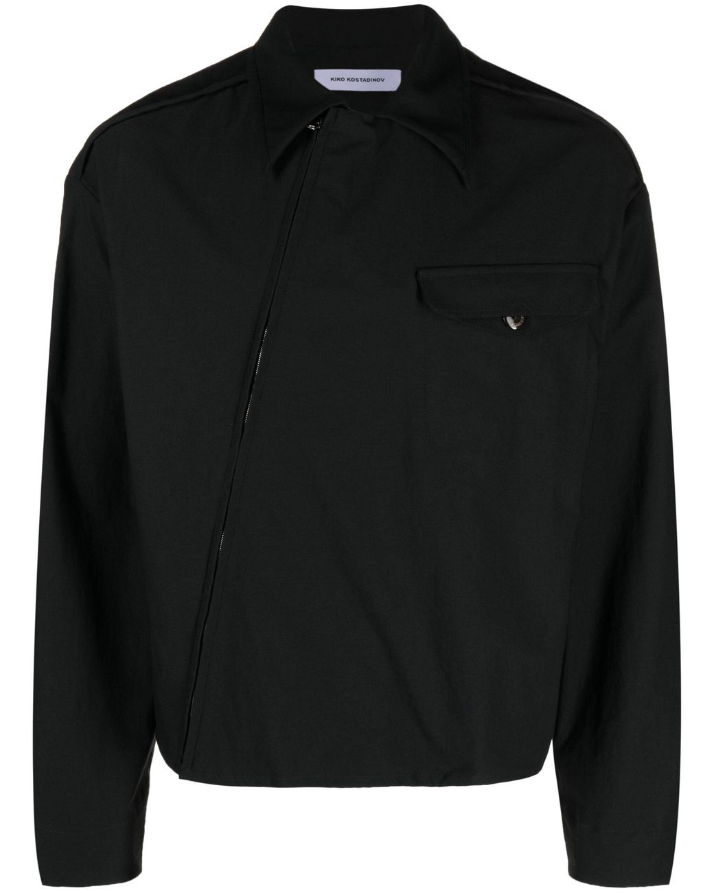 Kiko Kostadinov Murad Asymmetric Zip-up Jacket in Black for Men | Lyst