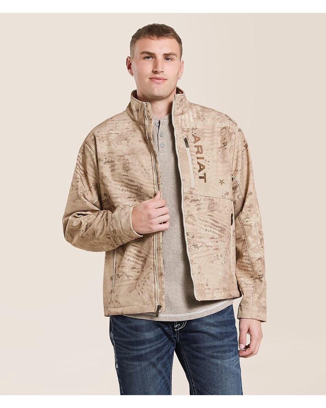Ariat Natural Patriotic Softshell Jacket for men