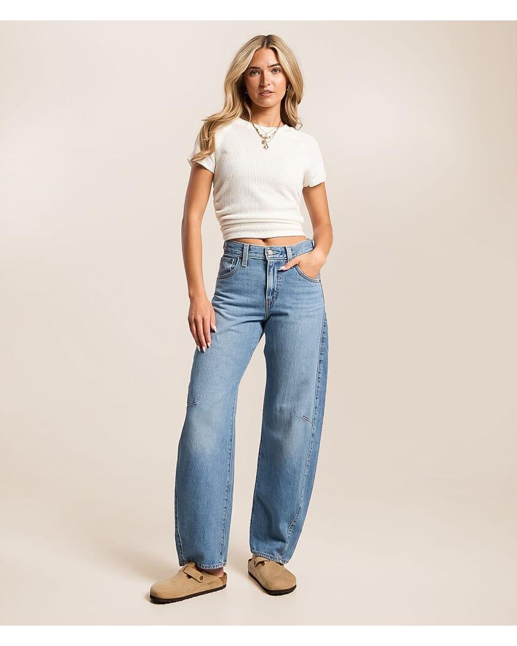 Levi's Blue Cinch Barrel Jean