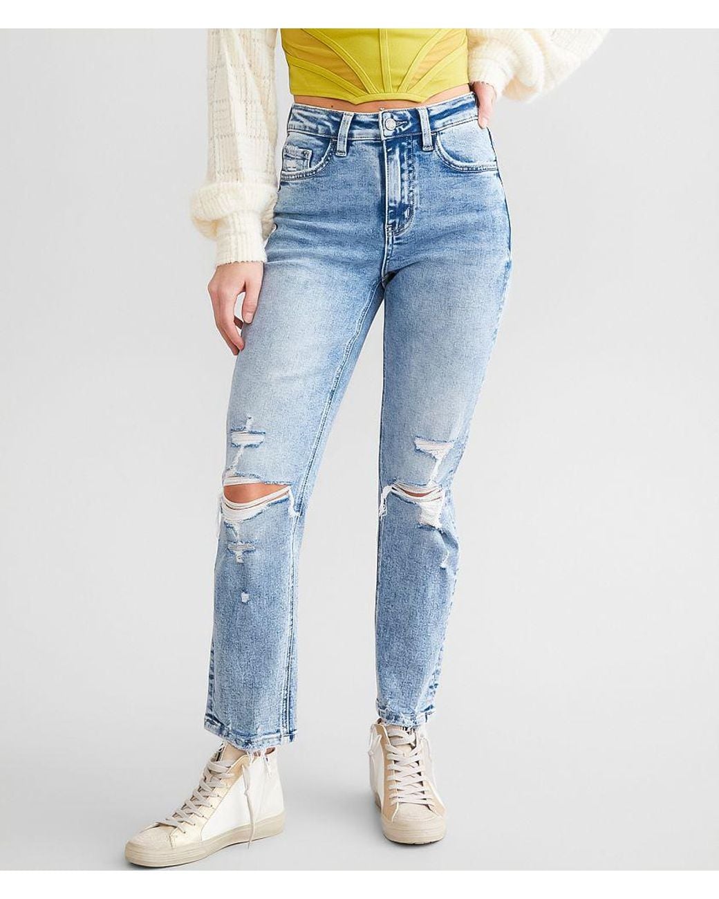 Willow & Root Blue The Mom Jean