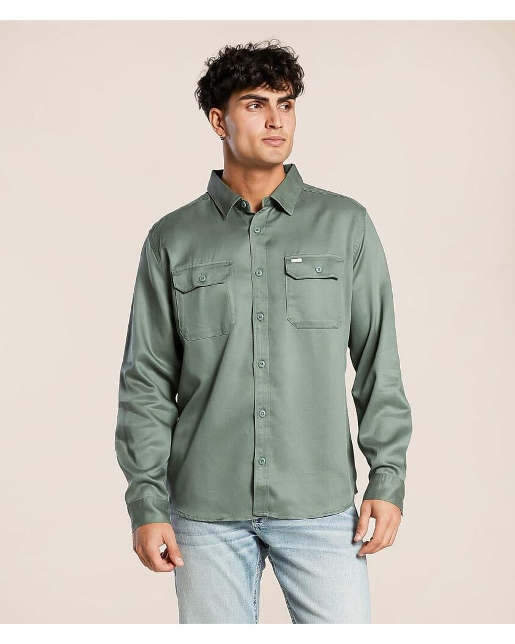RVCA Green Vacancy Utility Shirt for men