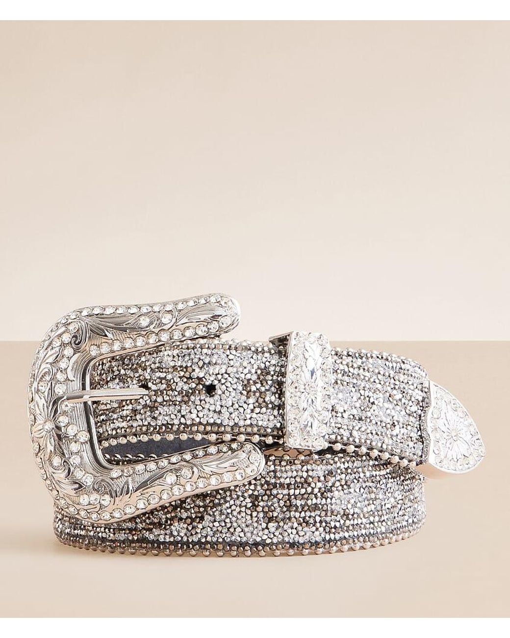 BKE Natural Superglitz Leather Belt