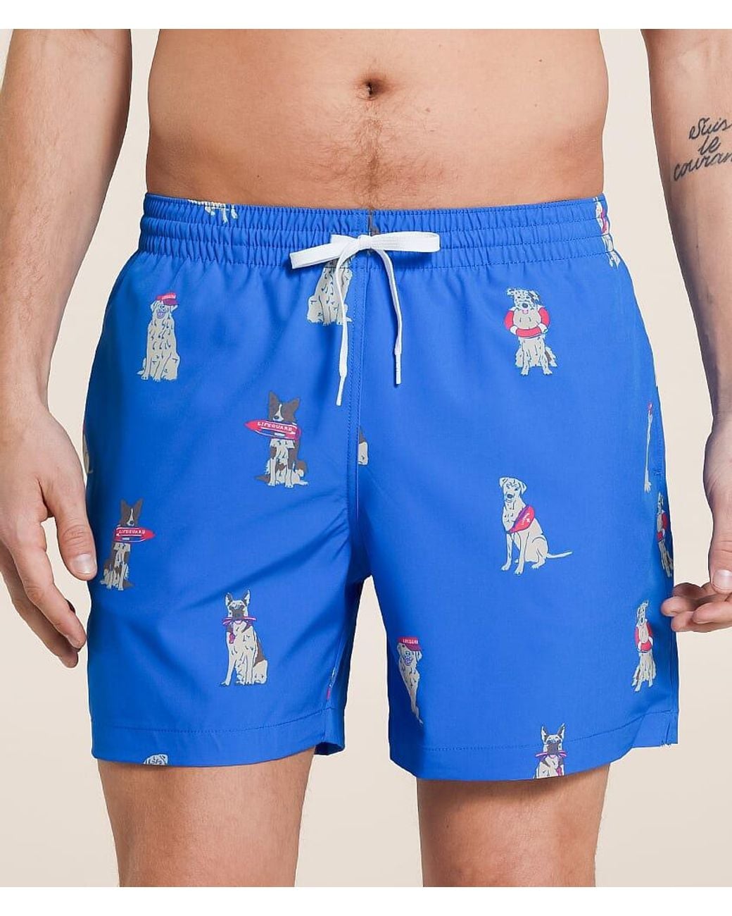 Chubbies The I Let The Dogs Out Stretch Swim Trunks in Blue for Men | Lyst