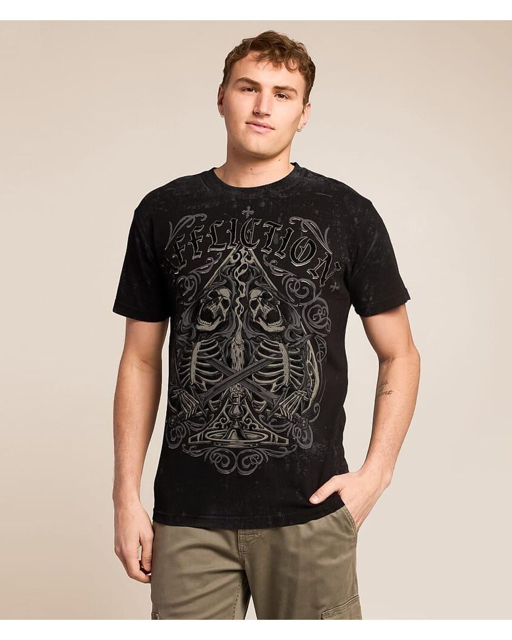 Affliction Black Savage Void T-Shirt for men