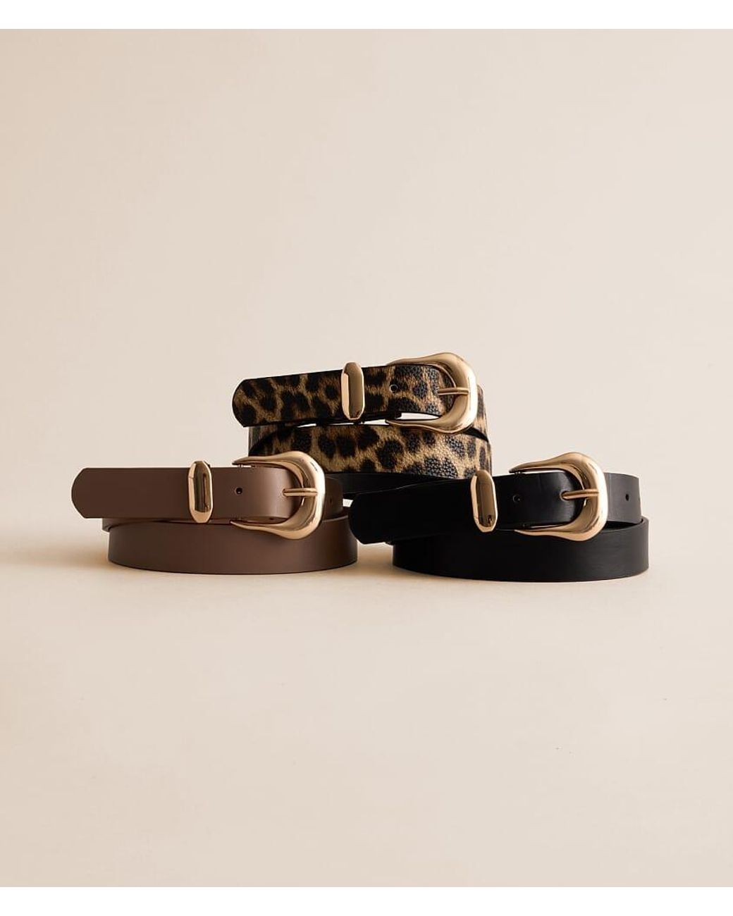 BKE Natural 3 Pack Belt Set