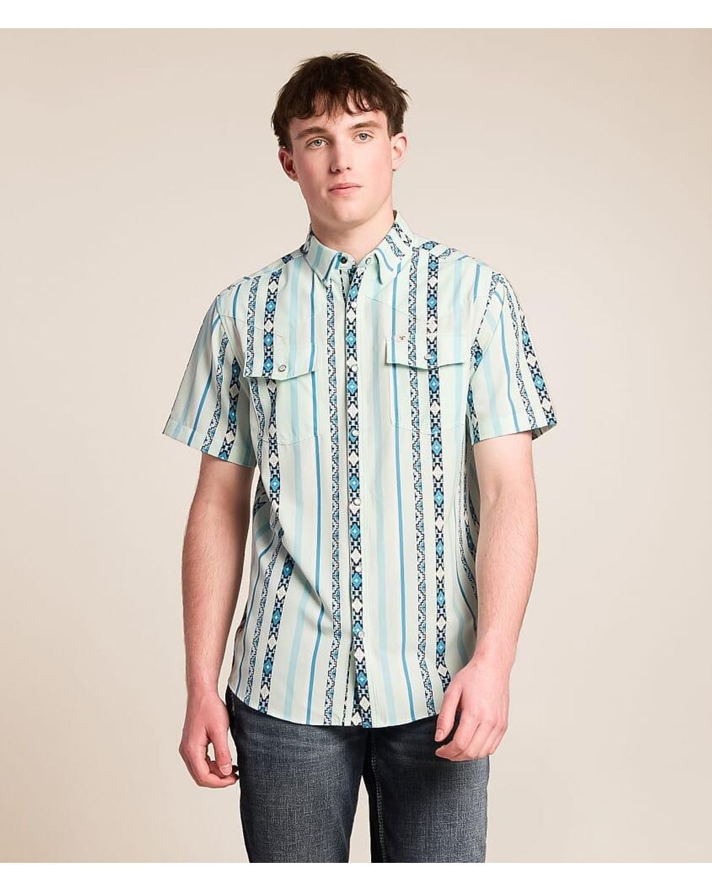 Farrell Blue Post Performance Stretch Shirt for men