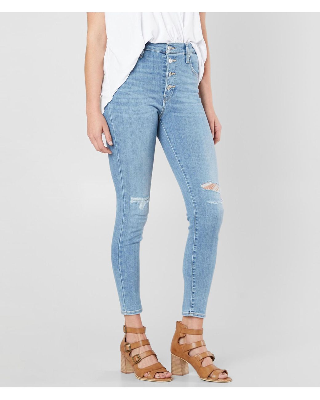 Levi's Mile High Ankle Skinny Jean in Blue | Lyst