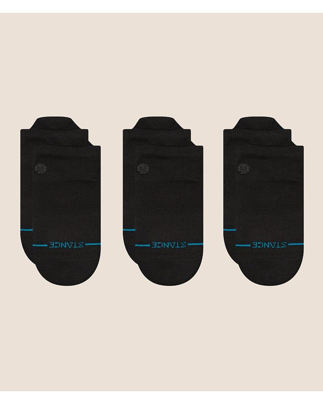 Stance Black 3 Pack Icon Socks for men