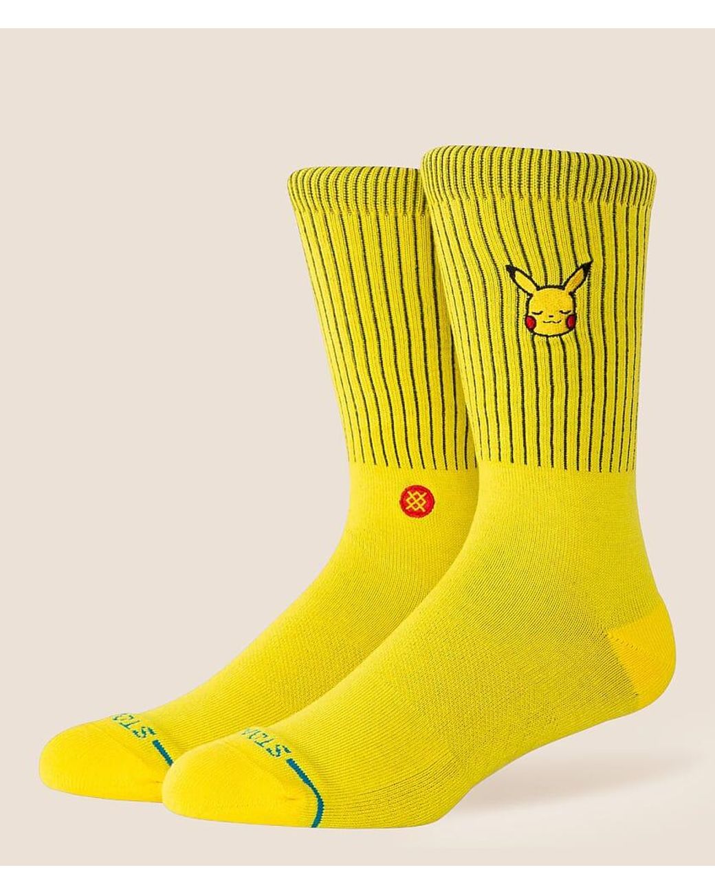 Stance Yellow Pokemon Pikachu Socks for men