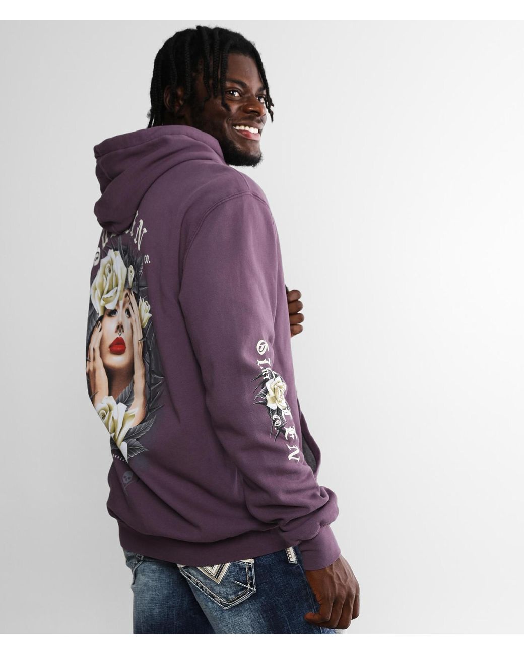 Sullen Trapped Pullover Hooded Sweatshirt in Purple for Men | Lyst