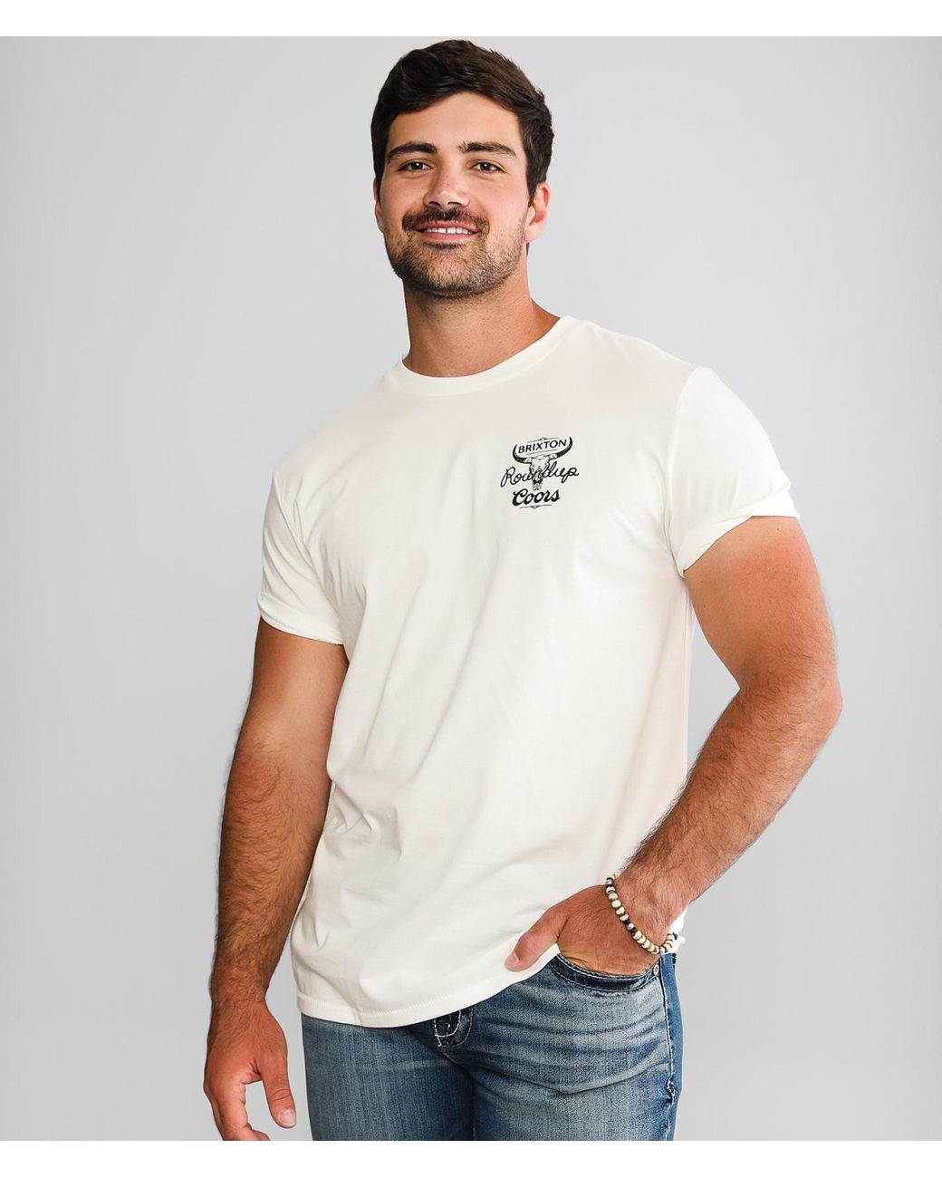 Brixton Coors® Roundup T-shirt in Natural for Men | Lyst
