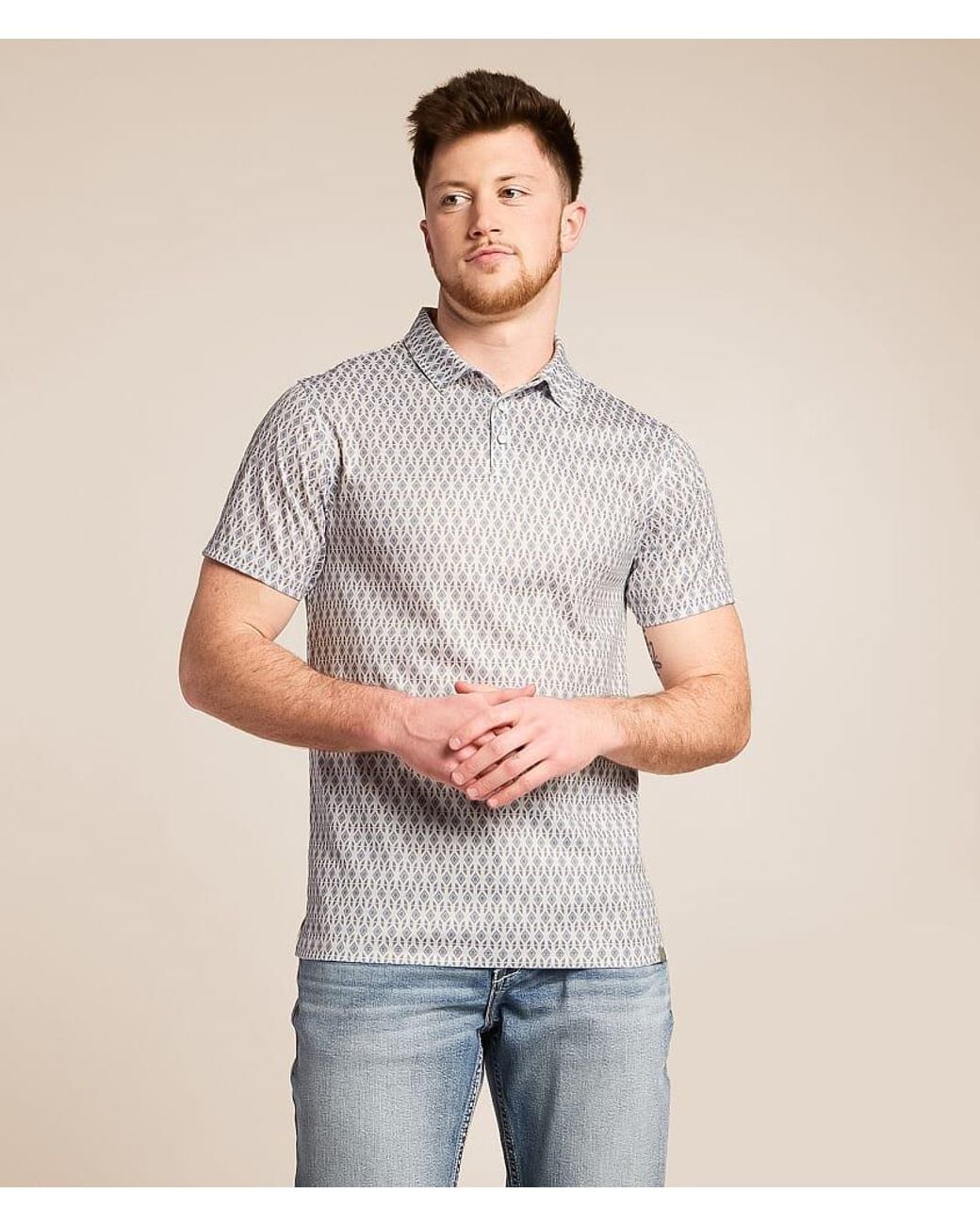 Gentry County Gray Diamond Performance Polo for men