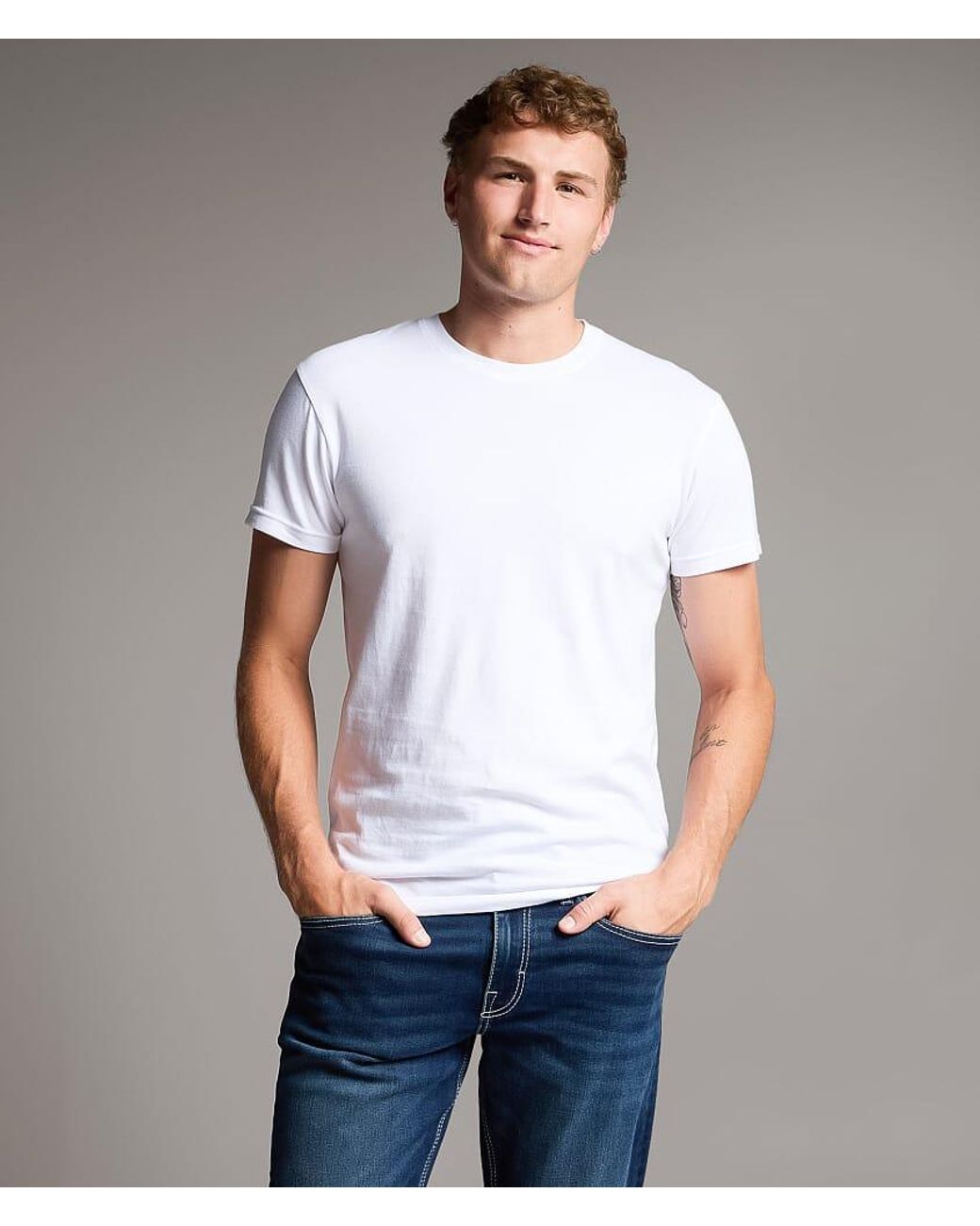 BKE White Basic T-Shirt for men