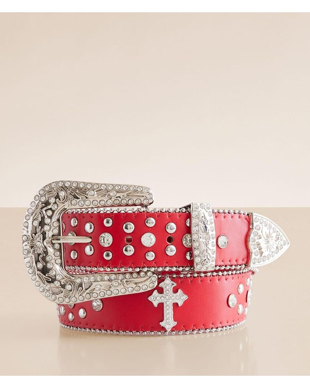 BKE Red Glitz Cross Belt