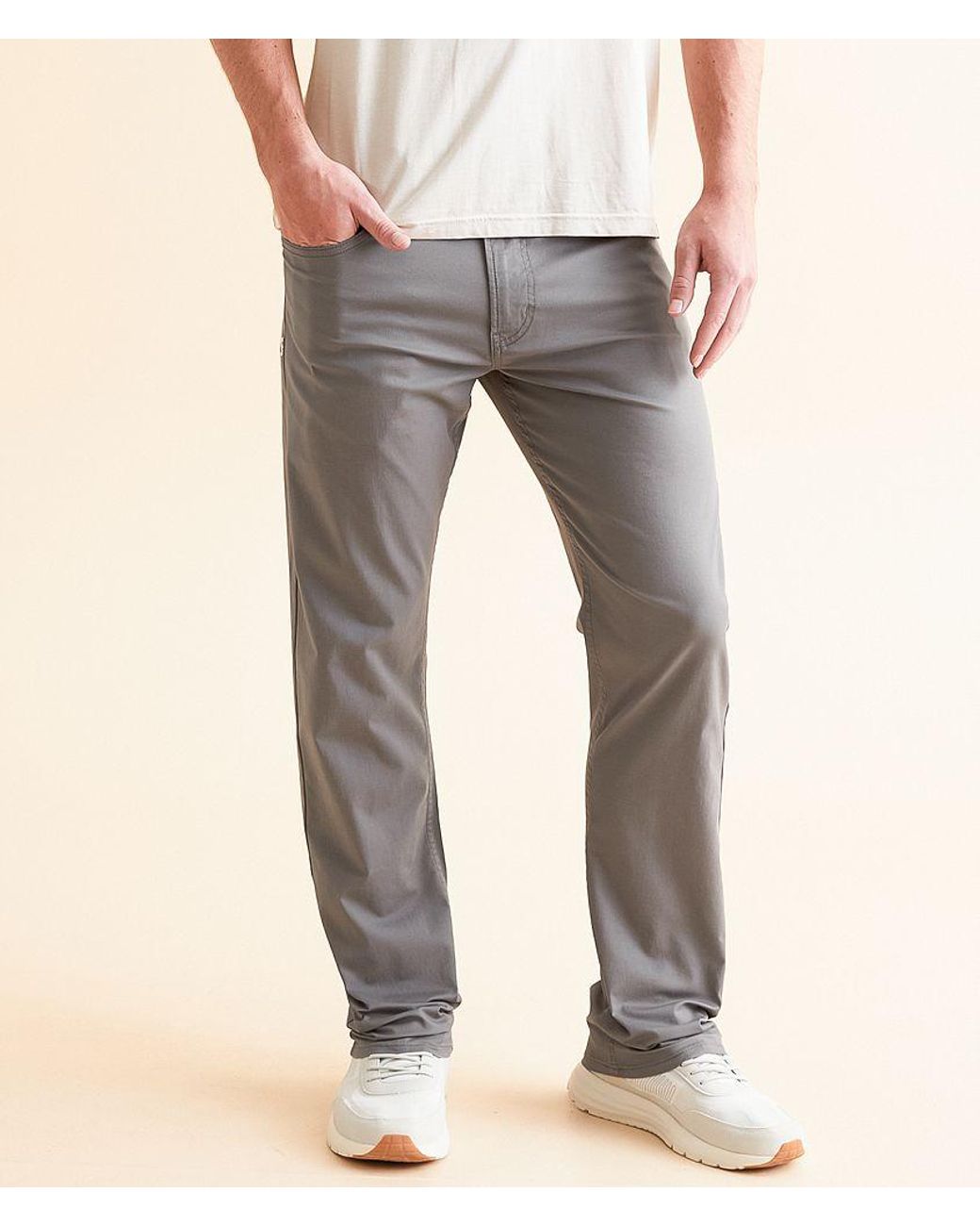RVCA Gray Weekend Tech Straight Stretch Pant for men