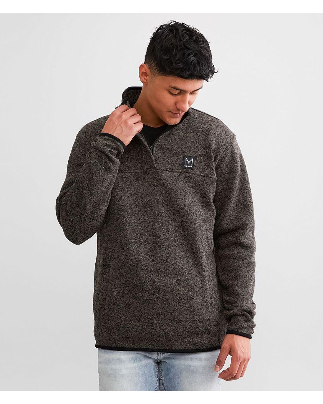 Maven Co-op Black Quarter Zip Pullover for men