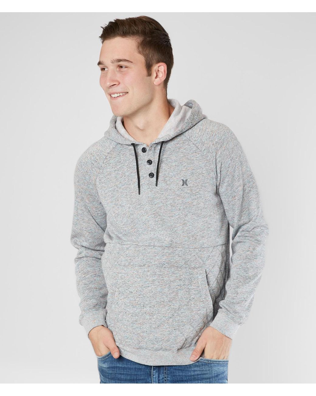 fleece henley sweatshirt