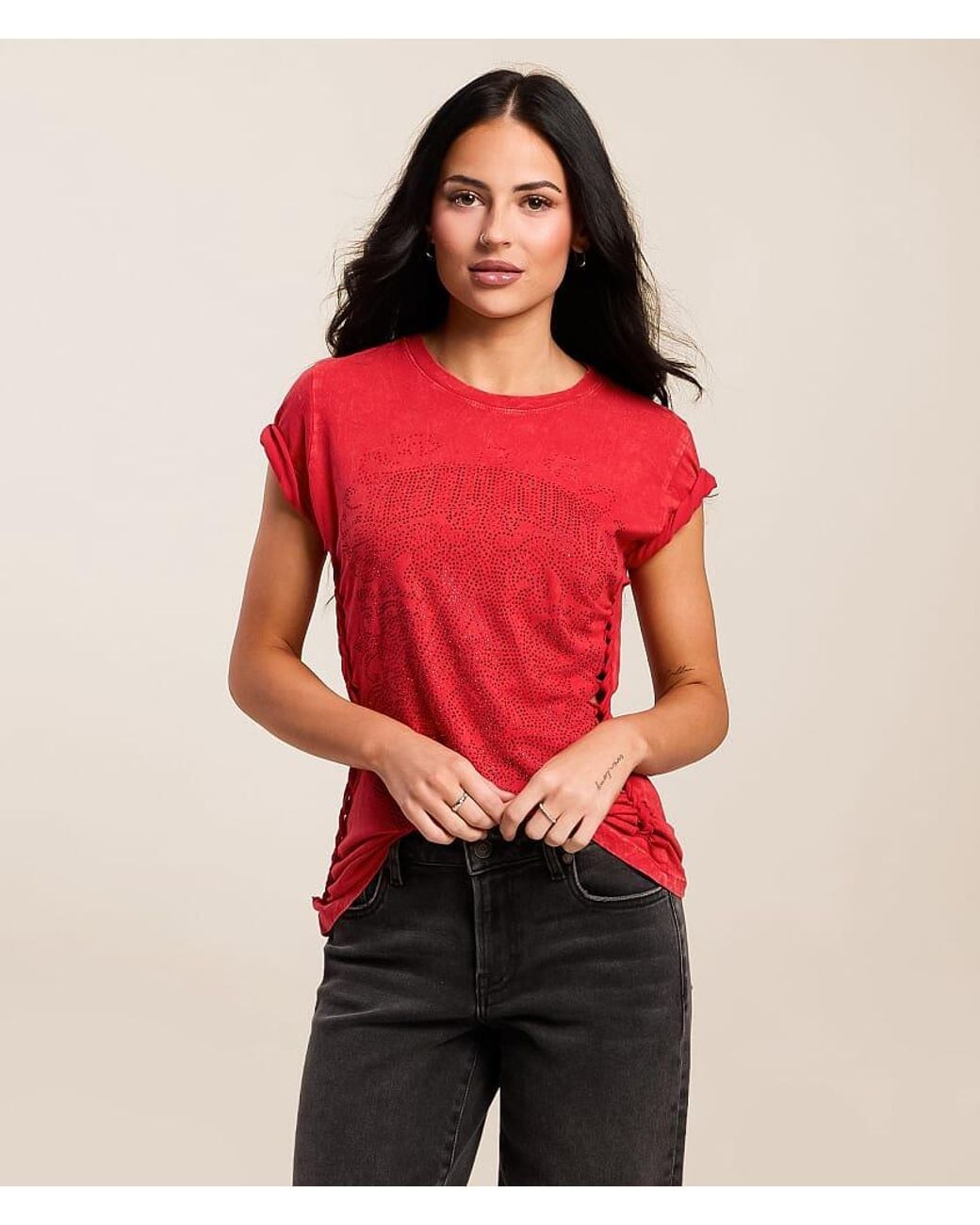 Affliction Red Monolithic Echo T-Shirt