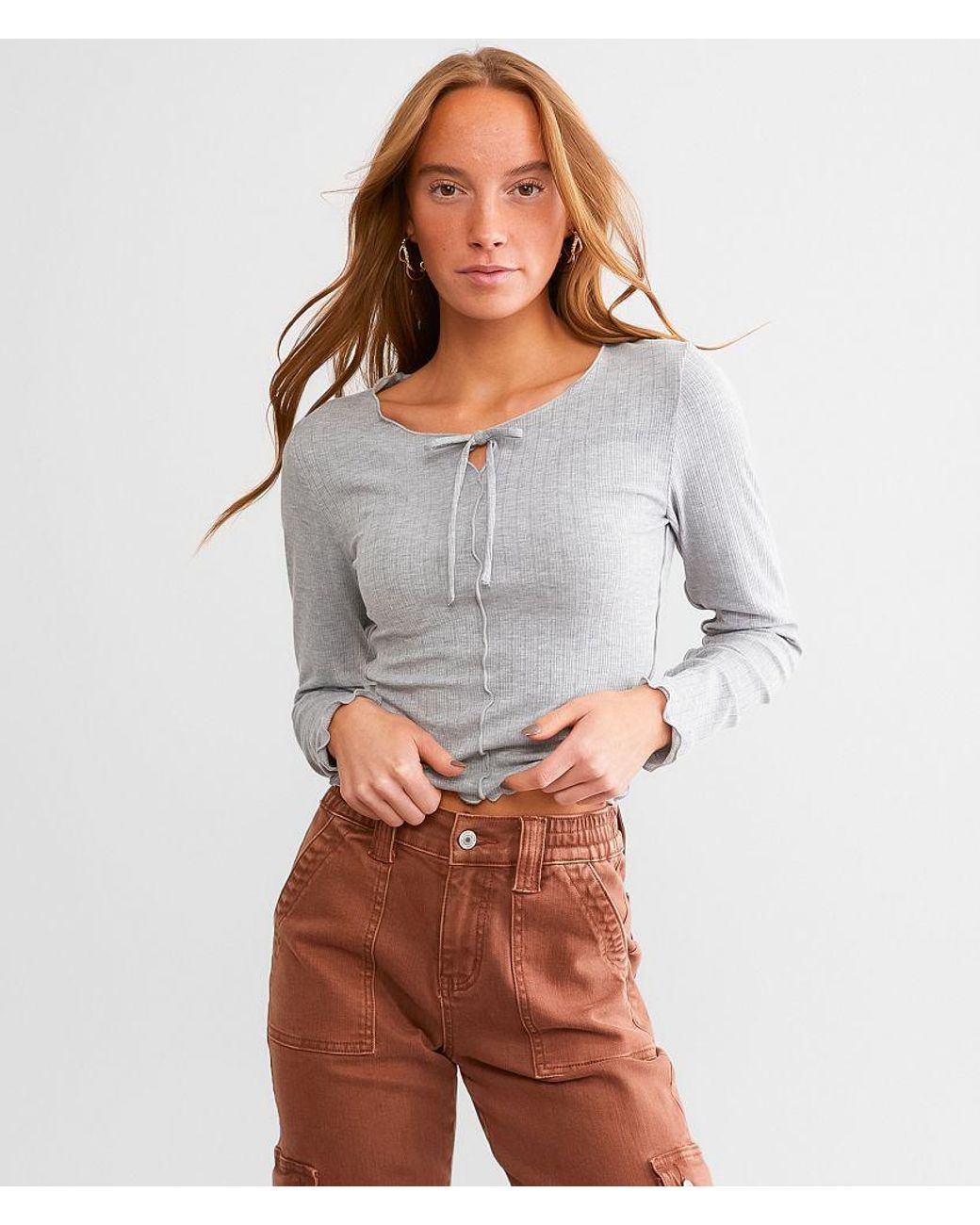 FITZ + EDDI White Exposed Seam Top