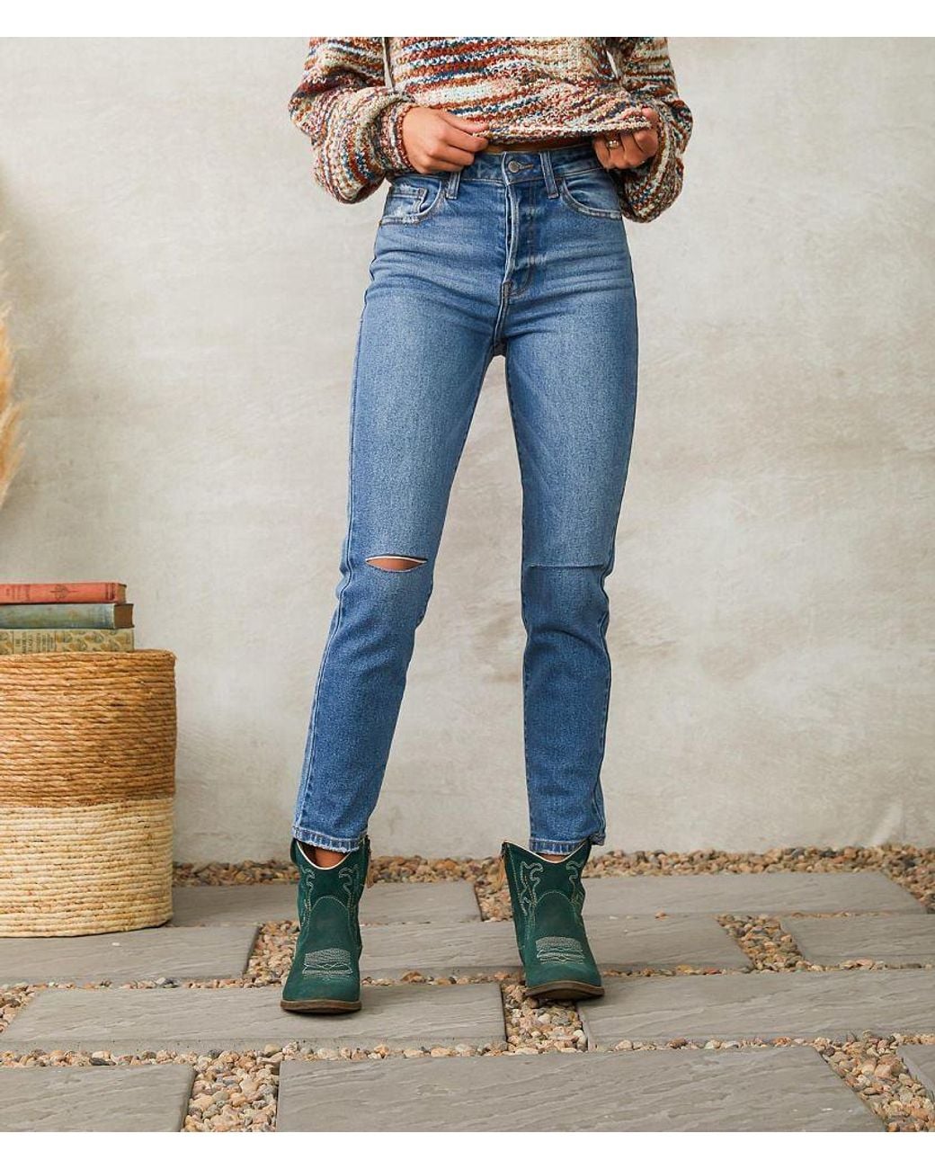Willow & Root Blue The Mom Jean