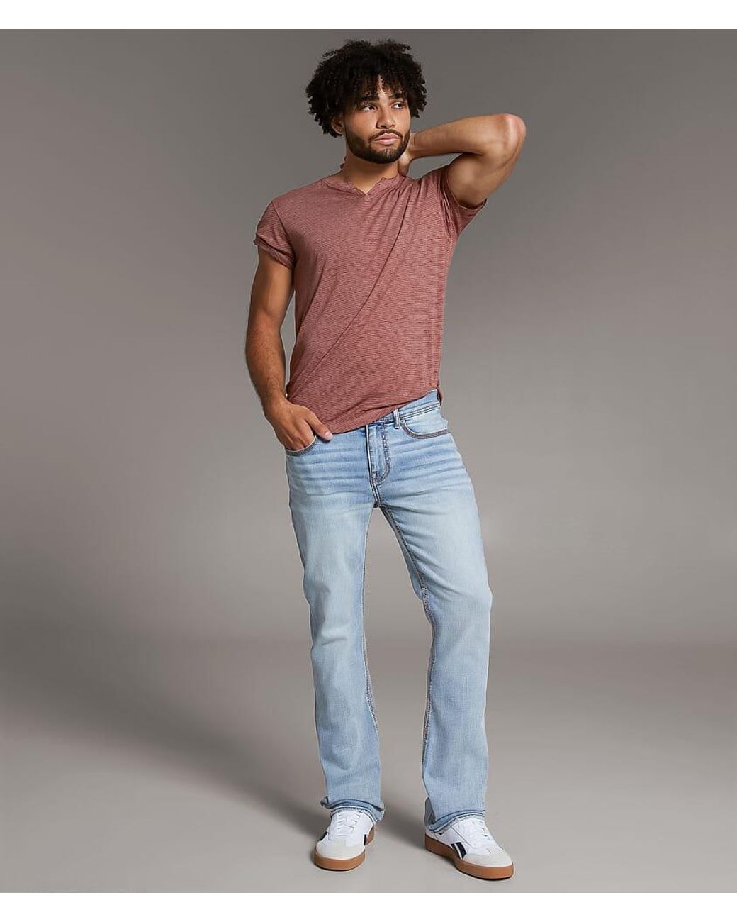 BKE Gray Aiden Boot Stretch Jean for men