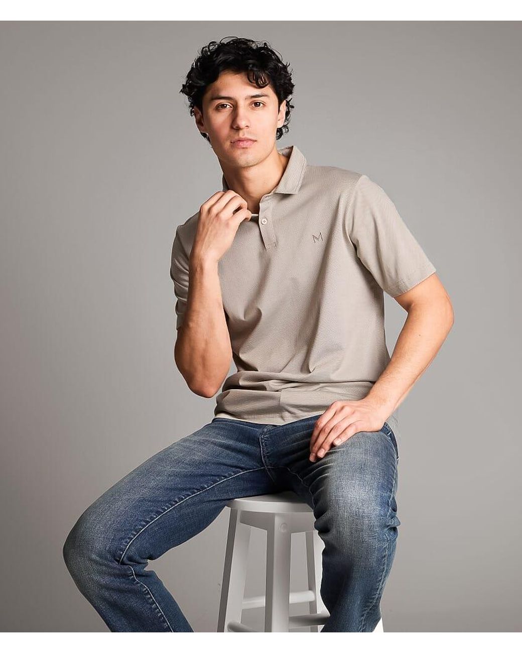 Maven Co-op Gray Aim Performance Polo for men