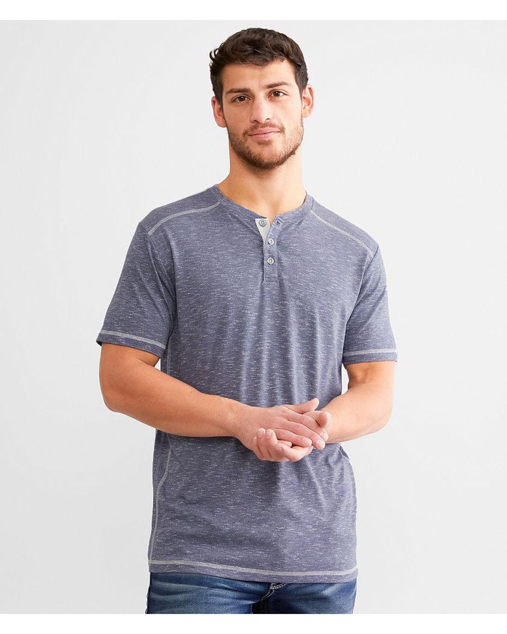 BKE Blue Nortero Henley for men
