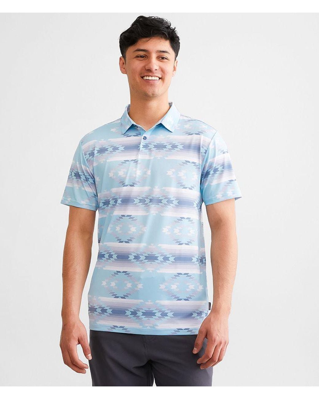 Departwest Blue Muiris Performance Polo for men