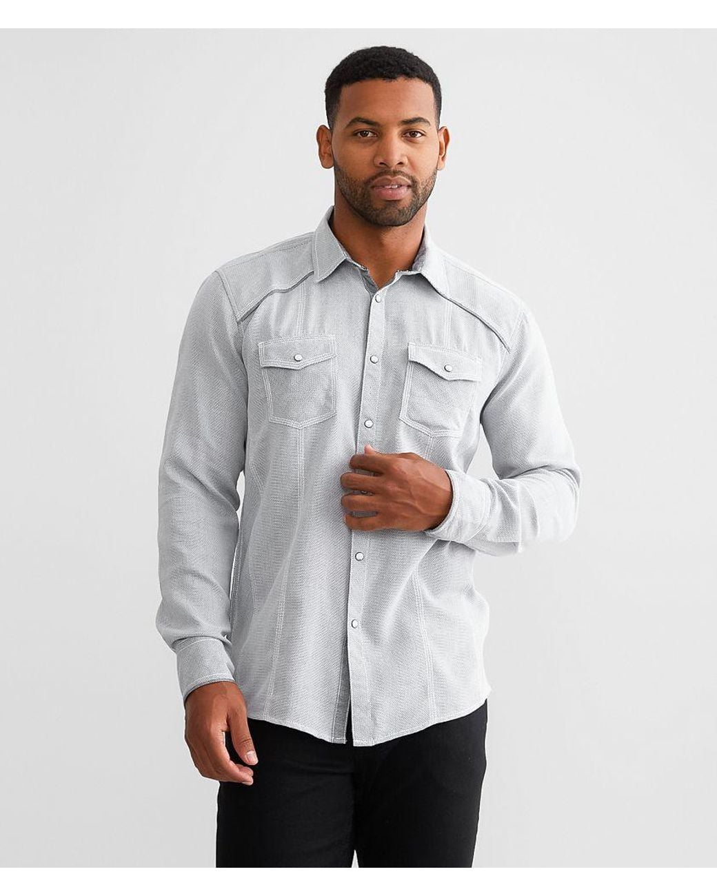 BKE Gray Solid Athletic Shirt for men