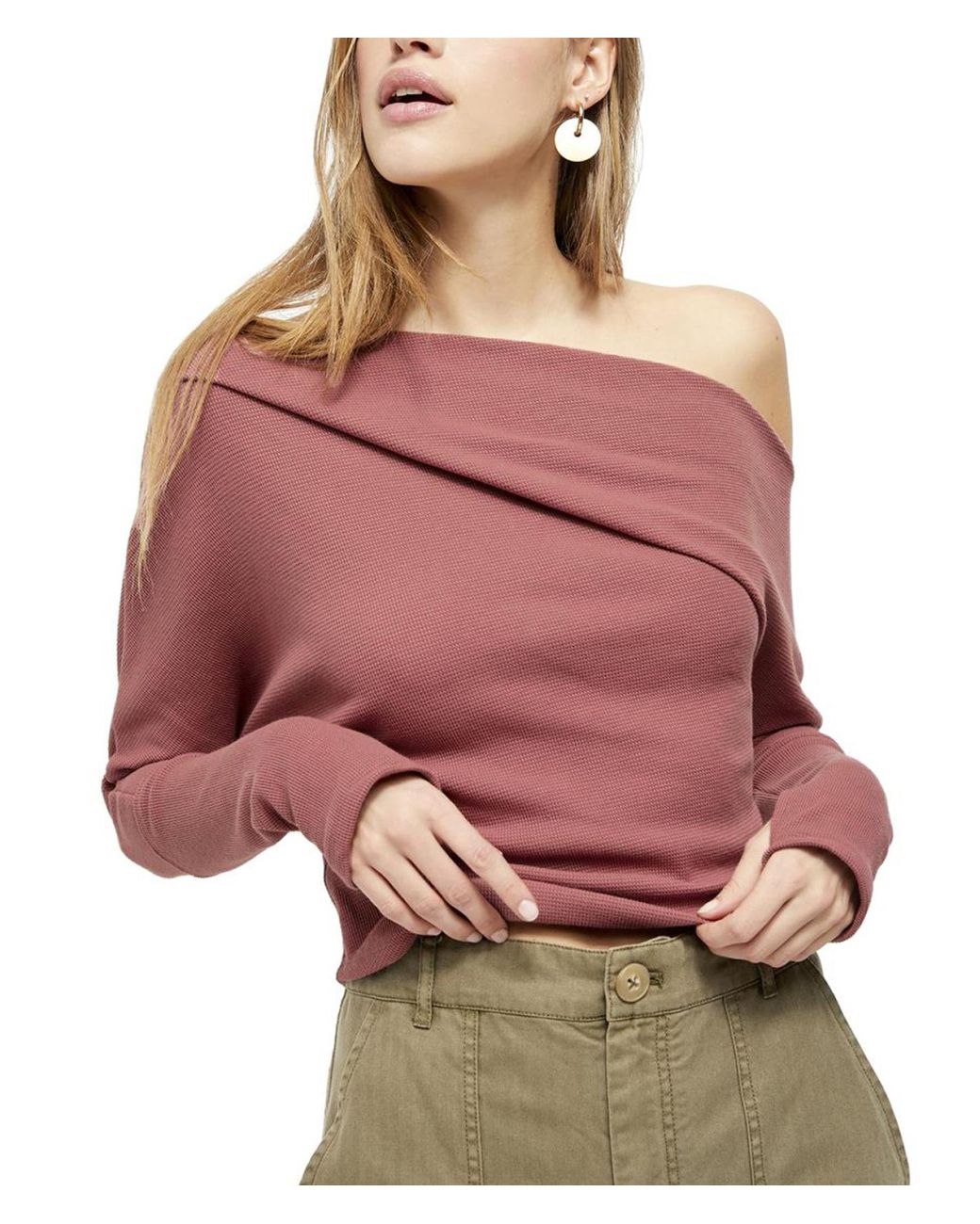 Free People Fuji Thermal Top in Pink Lyst