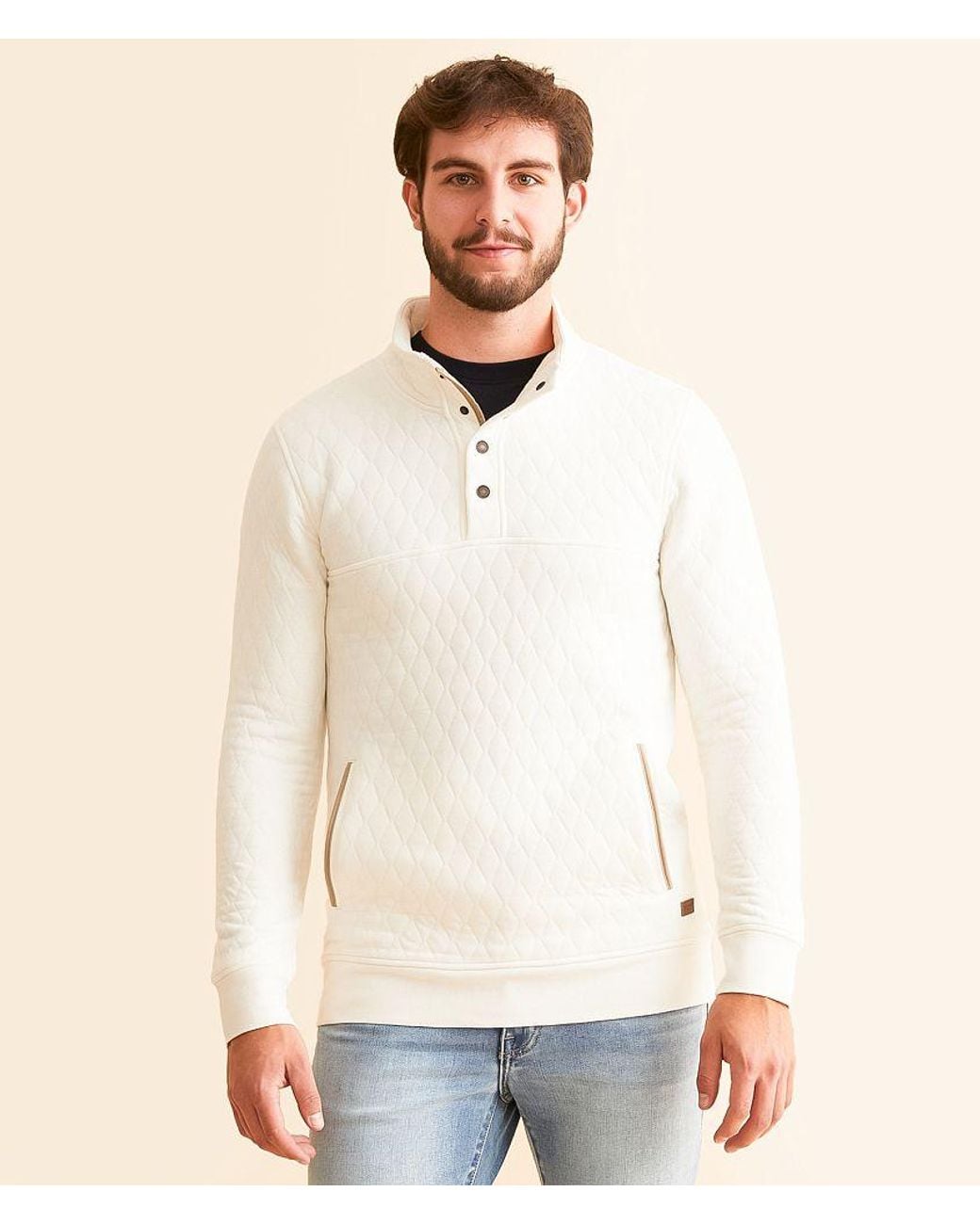 Outpost Makers Natural Bowden Quarter Snap Pullover for men