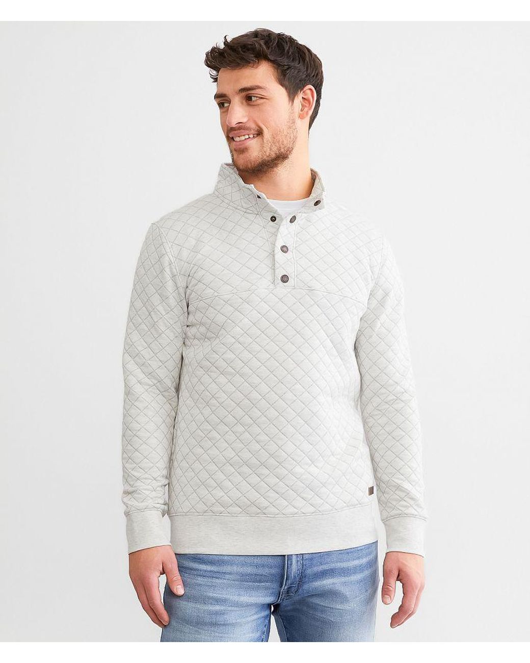 Outpost Makers White Quilted Pullover for men