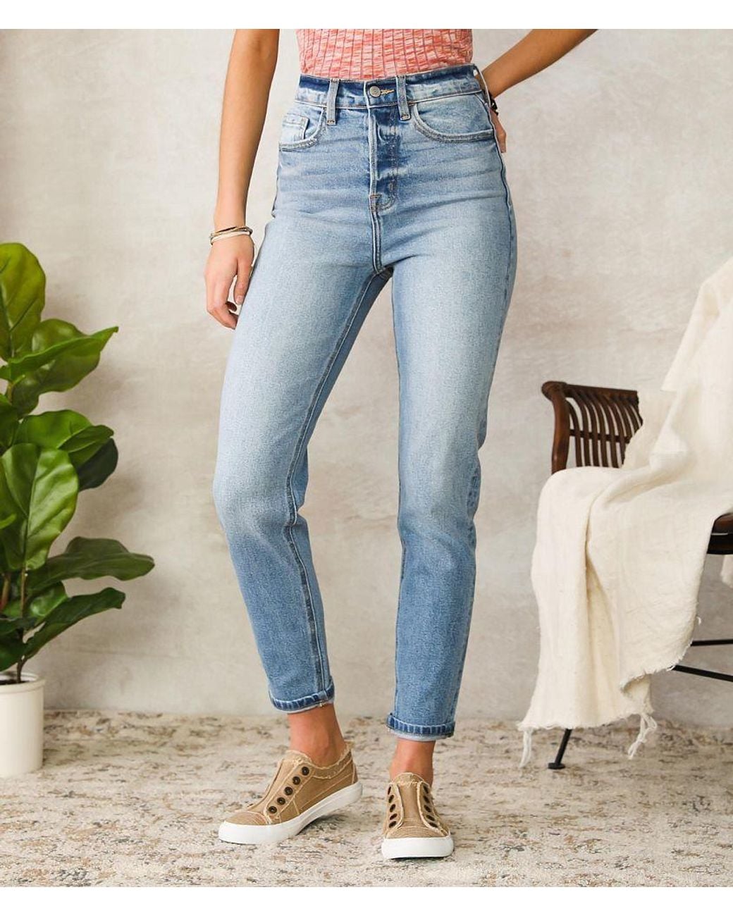 Willow & Root Blue The Mom Jean