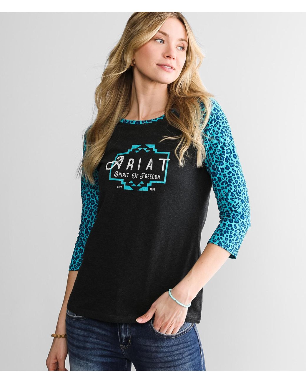 Ariat Real Freedom T-shirt in Turquoise 