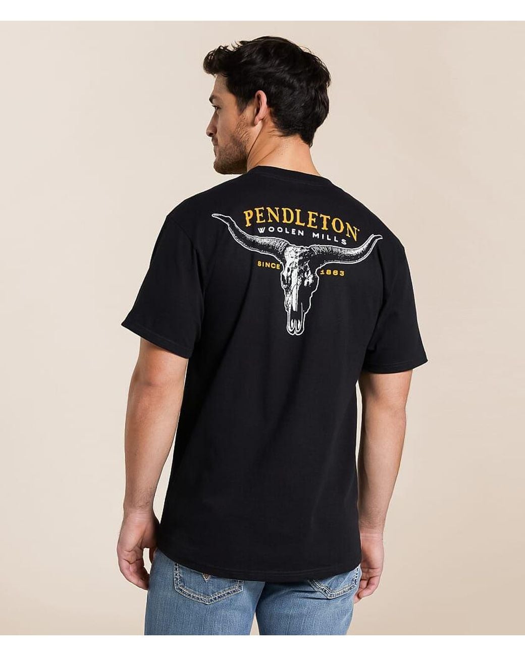 Pendleton Black Longhorn T-Shirt for men