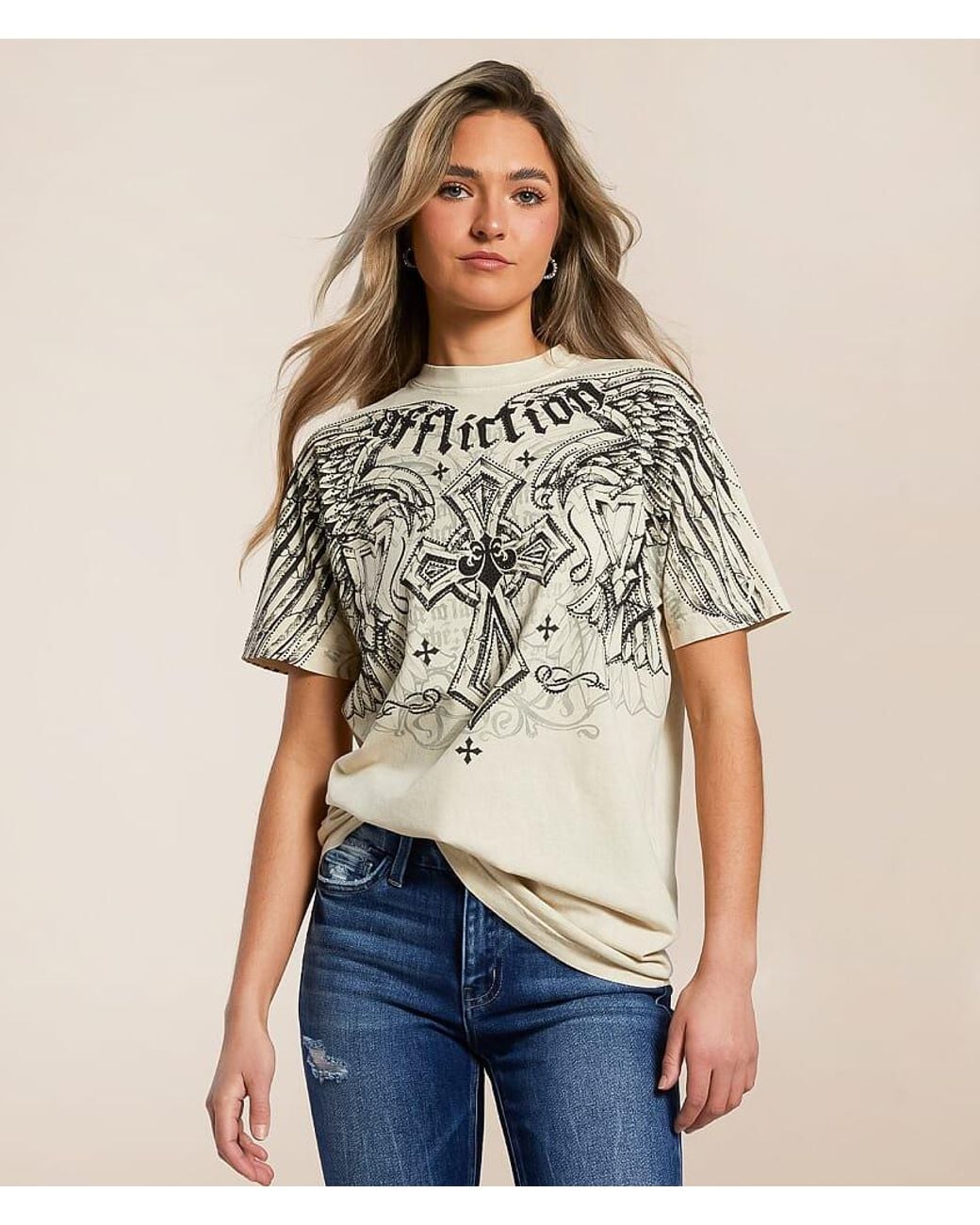 Affliction Blue Dark Attack T-Shirt