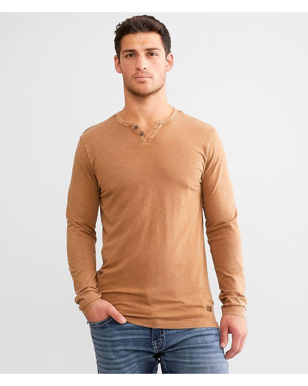 Outpost Makers Blue Washed Henley for men