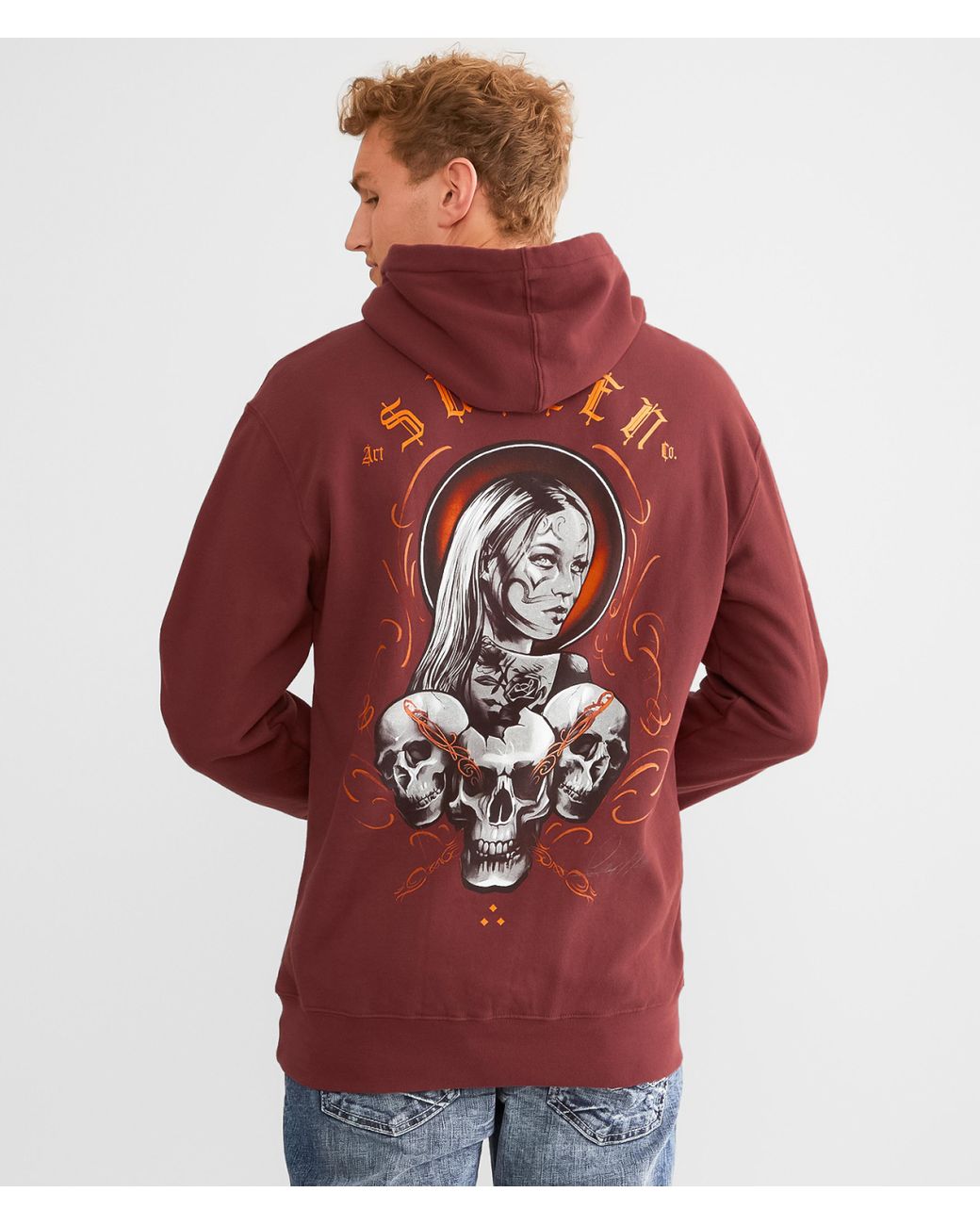 Sullen Cody Clown Hooded Sweatshirt in Red for Men | Lyst