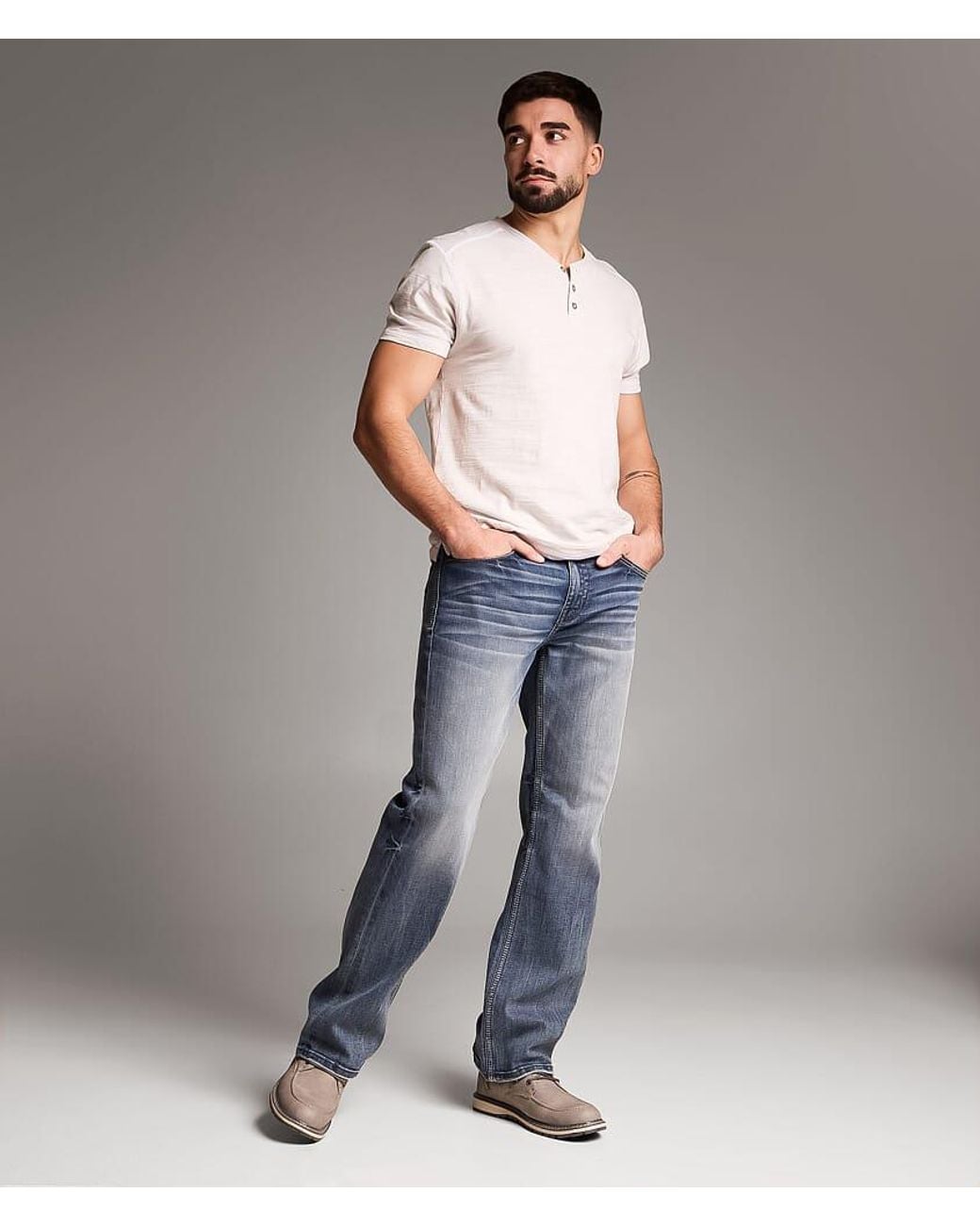 BKE Gray Jake Boot Stretch Jean for men